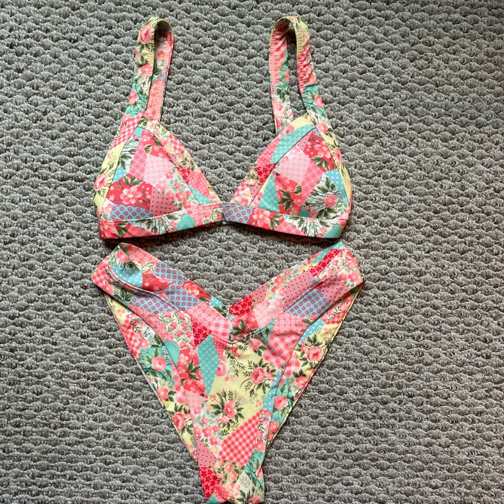 Floral Patchwork Bikini Set